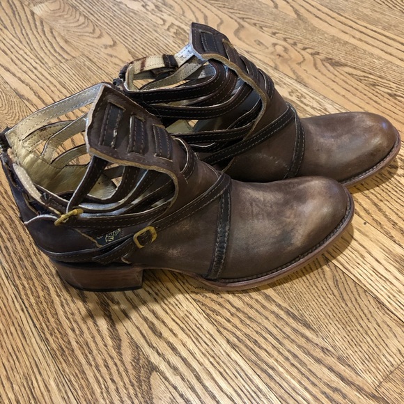 Freebird by Steven Stair Boot Strappy Ankle Brown - Picture 2 of 11